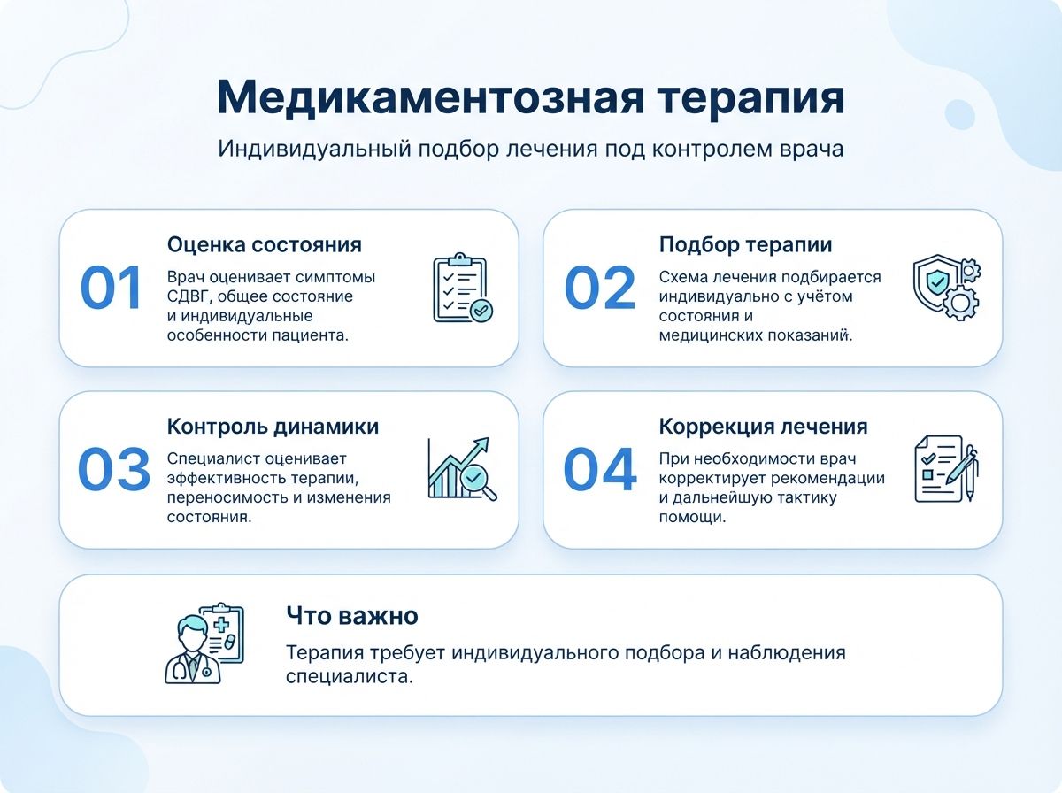 Лечение СДВГ в Симферополе у детей и взрослыхинфографика